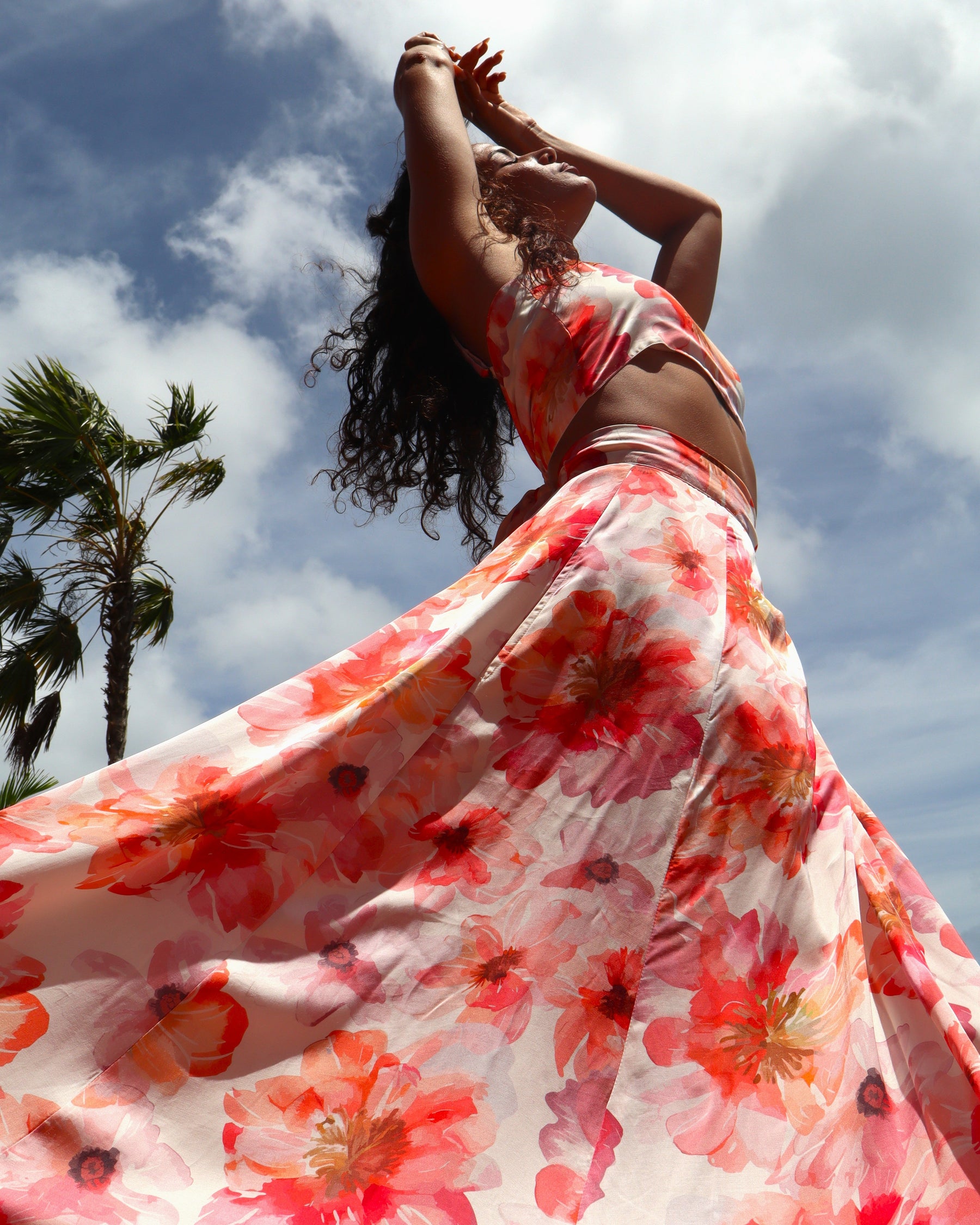 Reversible Bow Top - Sunset Bloom