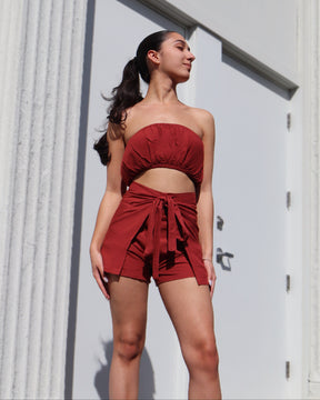 Pocket Wrap Short - Linen