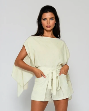 Pocket Wrap Short - Linen